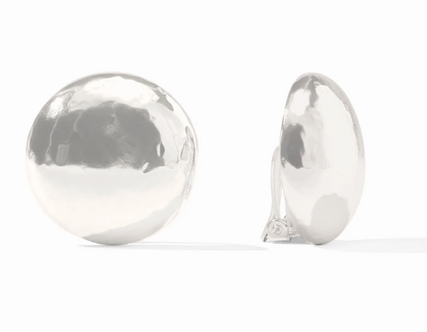 Solara Clip Earrings | Silver