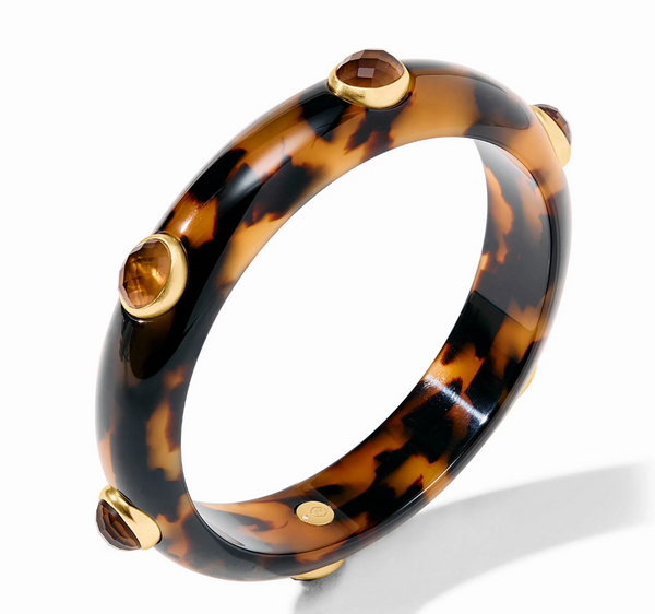 Carnaby Stone Tortoiseshell Bangle | Medium