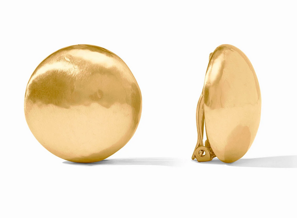 Solara Gold Clip Earrings