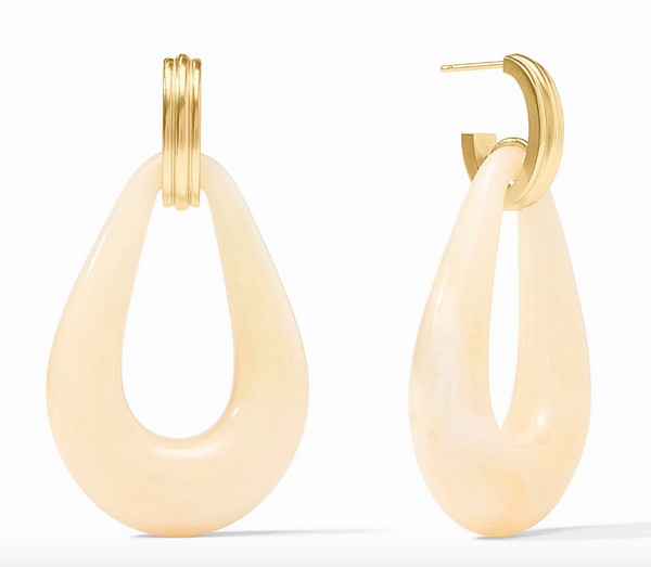 Carnaby Doorknocker Earrings | Ivory