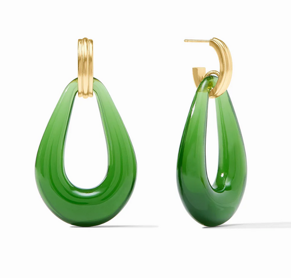 Carnaby Doorknocker Earrings | Palmetto Green