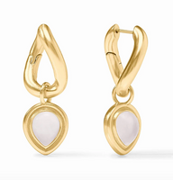 Dolce Hoop & Charm Earrings | Iridescent Clear Crystal