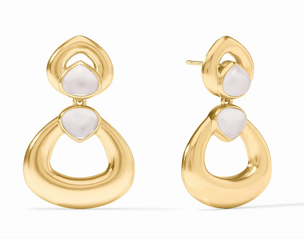 Dolce Statement Earrings | Iridescent Clear Crystal