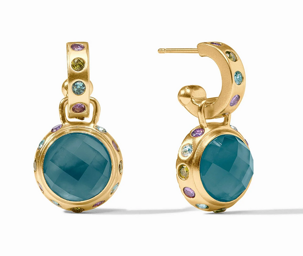 Rainbow Hoop & Charm Earrings | Montana Blue