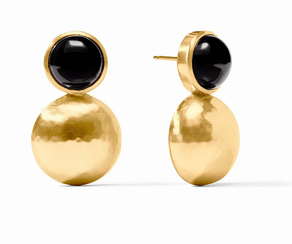 Solara Midi Earrings | Obsidian Black