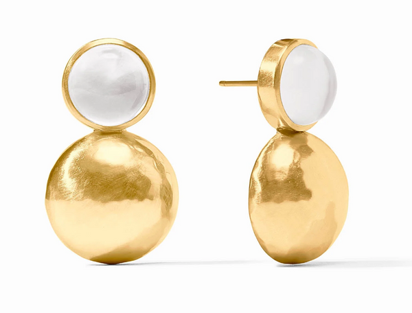 Solara Midi Earrings | Iridescent Clear Crystal
