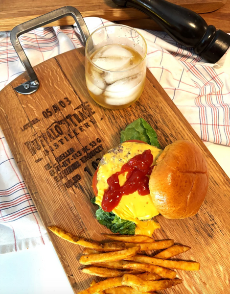 Vintage Wood Bourbon Platter | Rectangle