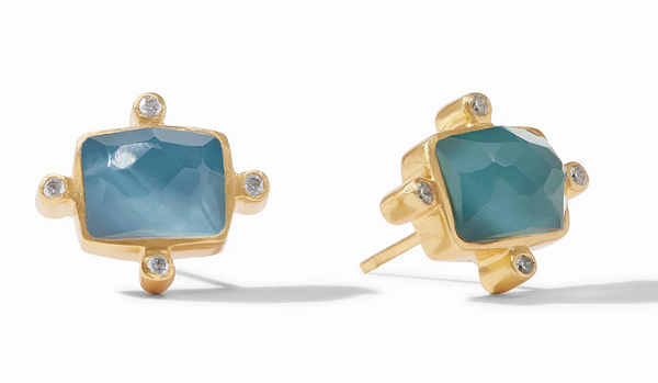 Clara Stud | Iridescent Montana Blue