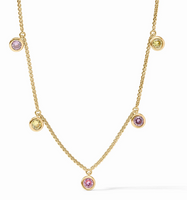 Rainbow Delicate Charm Necklace | Pink Dawn