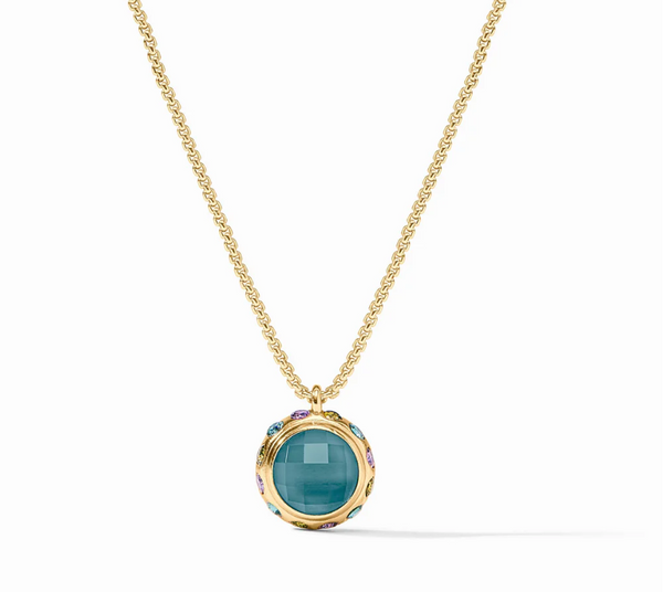 Rainbow Delicate Necklace | Iridescent Montana Blue