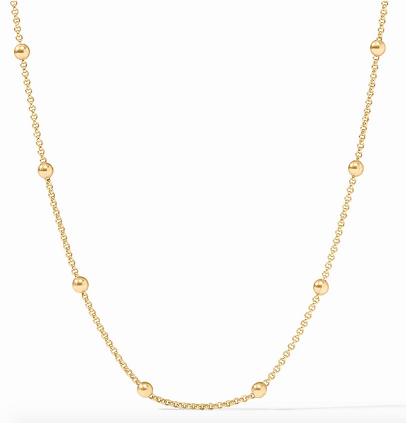 Solara Gold Delicate Station Necklace | 24"
