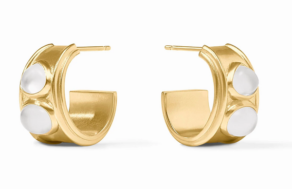 Dolce Small Stone Hoop | Iridescent Clear Crystal