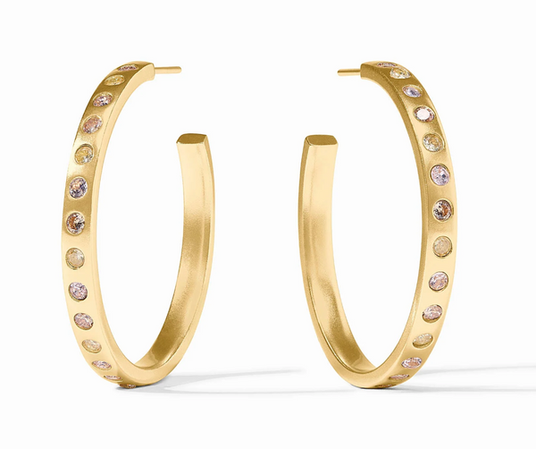 Rainbow Large Hoop | Champagne Radiance