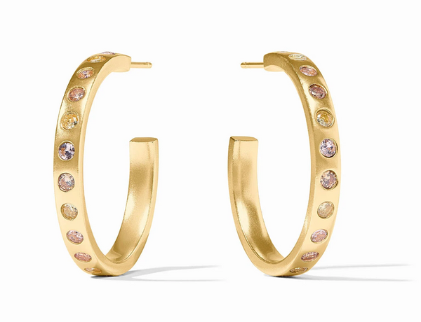 Rainbow Medium Hoop | Champagne Radiance