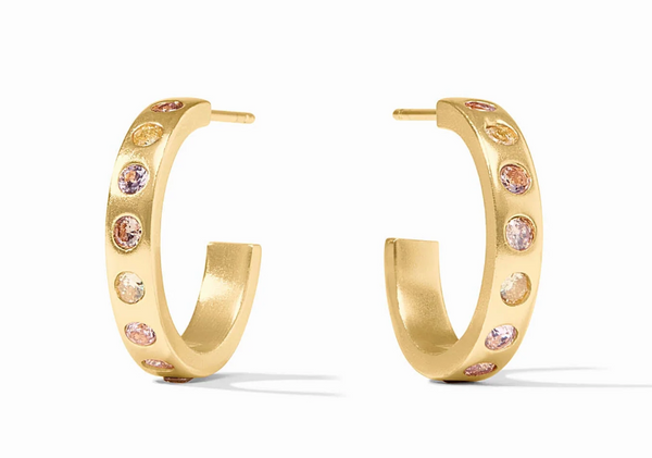 Rainbow Small Hoop | Champagne Radiance