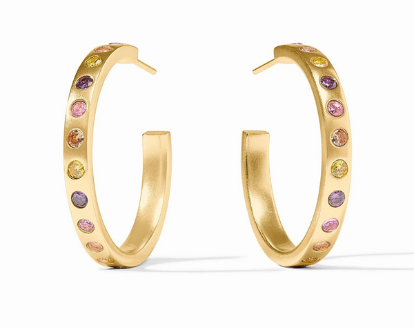 Rainbow Medium Hoop | Pink Dawn