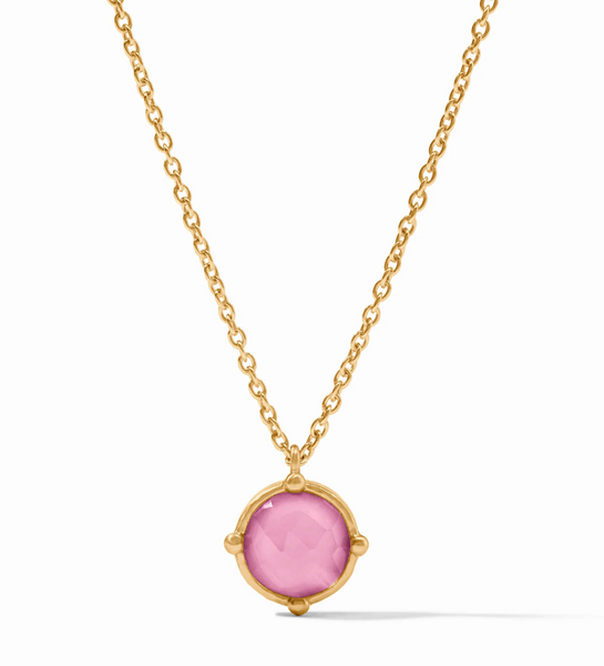 Honeybee Solitaire Necklace | Iridescent Tourmaline Pink