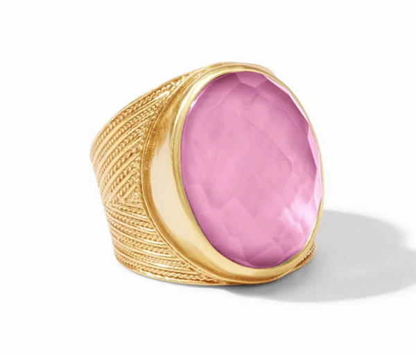 Verona Iridescent Tourmaline Pink Statement Ring | Size 8