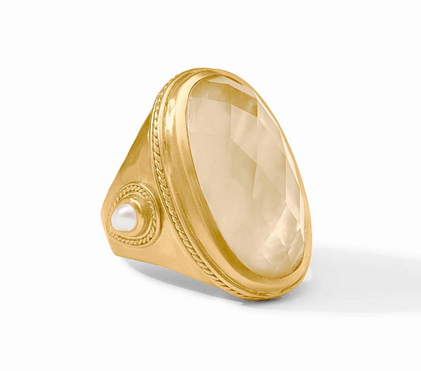 Cannes Iridescent Champagne Statement Ring | Size 8