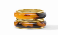 Carnaby Tortoiseshell Duet Ring | Size 8