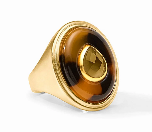 Carnaby Tortoiseshell Statement Ring | Size 7