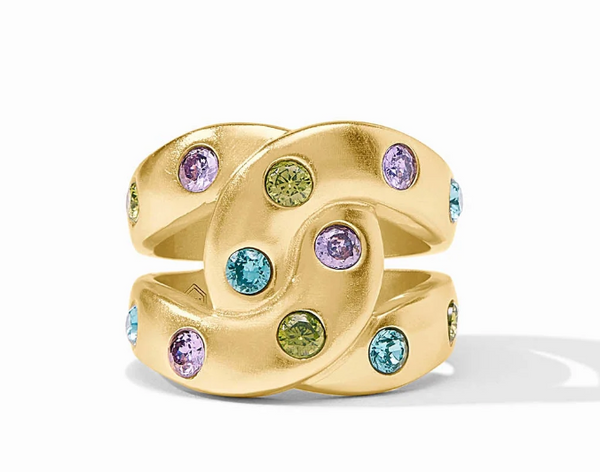 Rainbow Blue Twilight Infinity Ring | Size 8