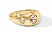 Rainbow Champagne Radiance Signet Ring | Size 7