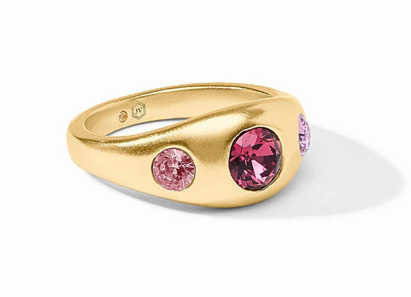 Rainbow Pink Dawn Signet Ring | Size 7