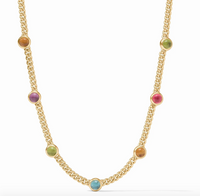 Dolce Delicate Station Necklace | Iridescent Multi Stone