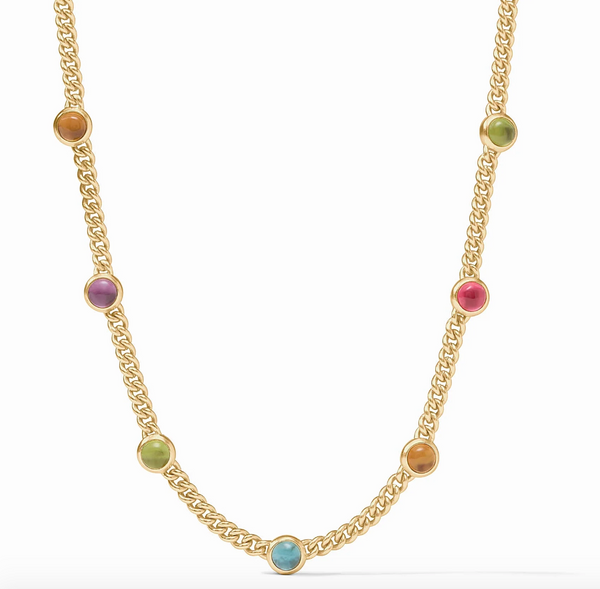 Dolce Delicate Station Necklace | Iridescent Multi Stone