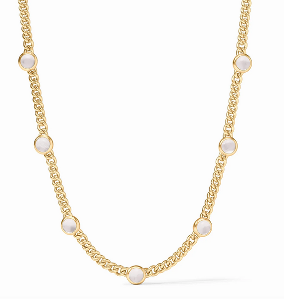 Dolce Delicate Station Necklace | Iridescent Clear Crystal