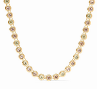 Rainbow Tennis Necklace | Champagne Radiance