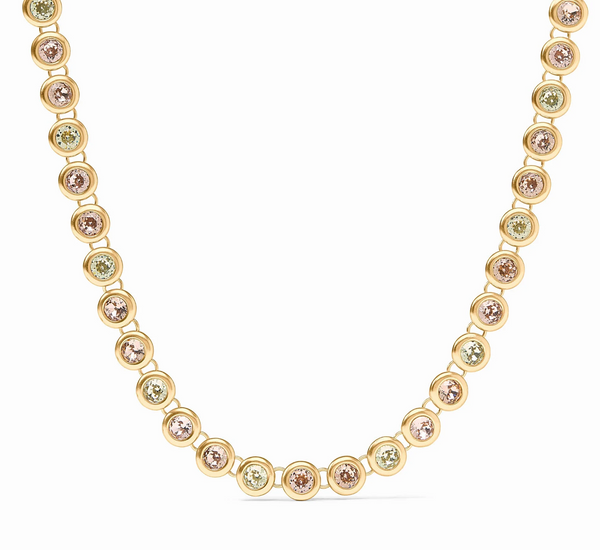 Rainbow Tennis Necklace | Champagne Radiance
