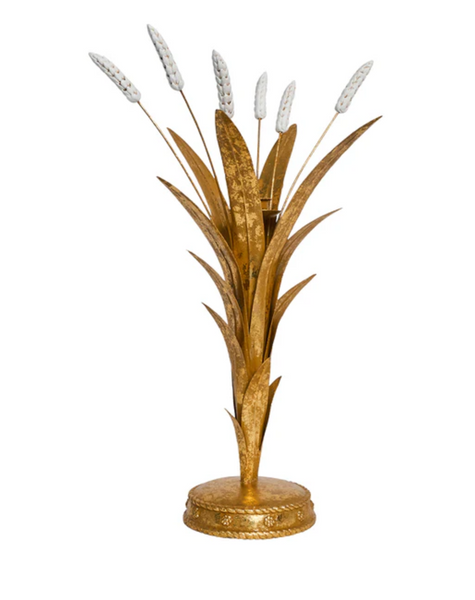 Forest Walk Wheat 17" Candlestick | Gold