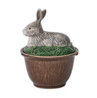 Forest Walk Rabbit Bowl w/Lid