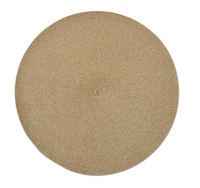 15" Metallic Basketweave Placemat | Gold/Sand