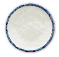 Vida Bamboo Salad Plate | Blue and White