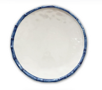 Vida Bamboo Dinner Plate | Blue and White