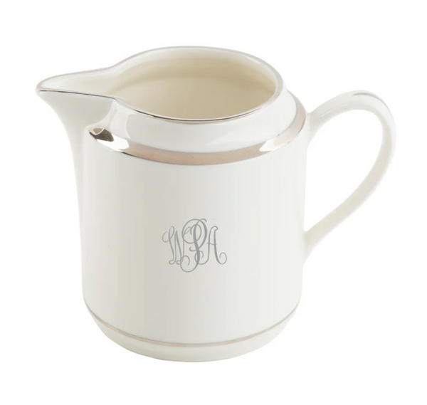 Monogrammed Sauce Boat White | Platinum