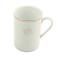 Monogrammed Can Mug White | Platinum