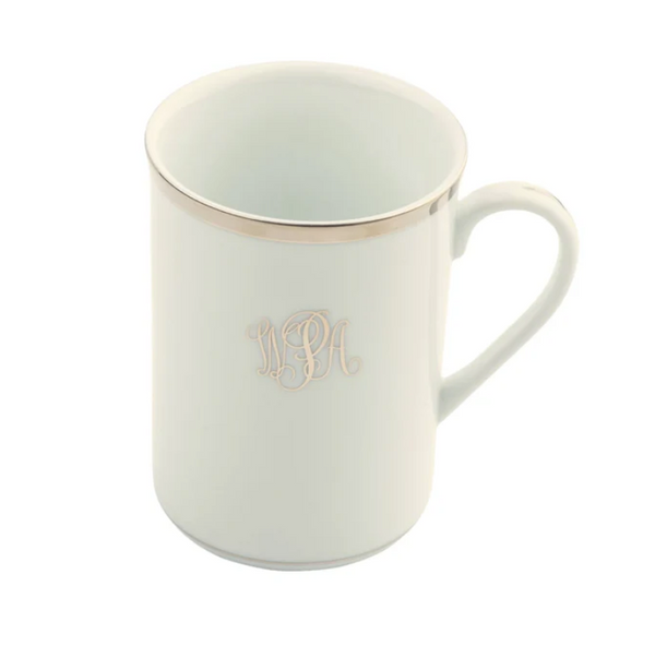 Monogrammed Can Mug White | Platinum