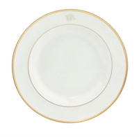 Monogrammed Dinner White | Gold