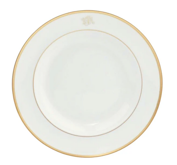 Monogrammed Salad White | Gold