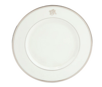Monogrammed Salad Plate White | Platinum