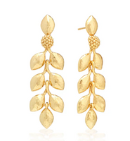 Golden Laurel Dangle Earrings | Gold