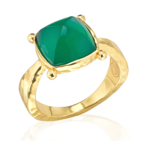 Mystic Eye Gem Size 7 Ring | Green Onyx