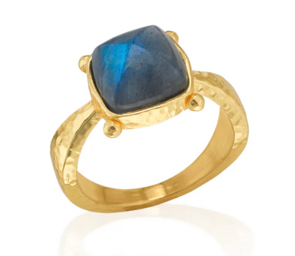 Mystic Eye Gem Size 7 Ring | Blue Labradorite