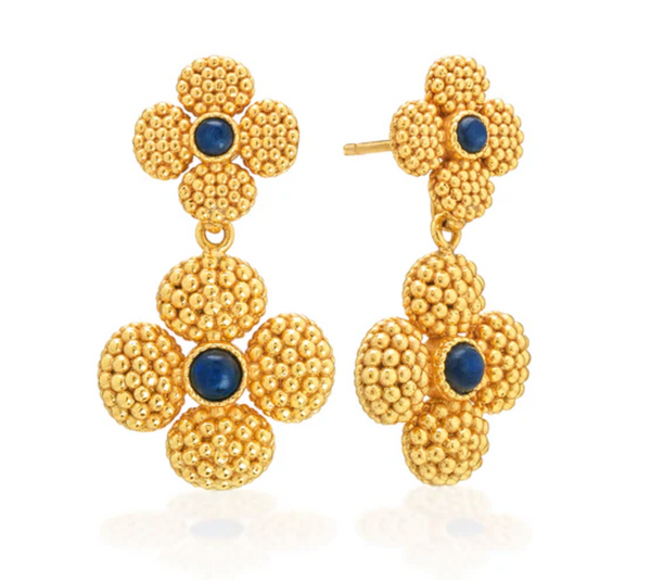 Berry Clover Convertible Duo Earrings | Blue Labradorite