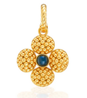 Berry Clover Double Sided Pendant | Blue Labradorite