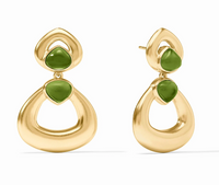 Dolce Statement Earring | Iridescent Palmetto Green
